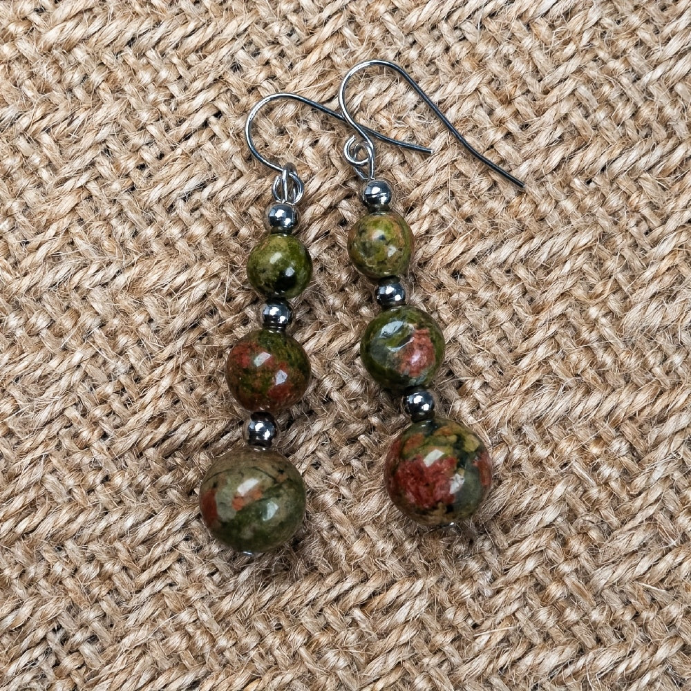 1Pair Handmade Natural Stone Earrings,Tiger Eye Bead Earrings,Aventurine Earrings,Carnelian Earrings for Women in Bohemian Style, Valentine's Day Gift