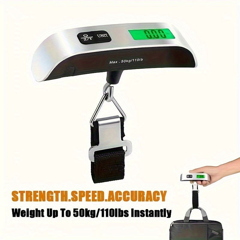 Portable electronic luggage scale Weighing 50kg49.9KG Easy to operate LCD display Even in bright light, Travel Weighing, Suitcase Weight Measurement, Lightweight Scale, Batterypowered, Highprecision Scale, Digital Luggage Sca
