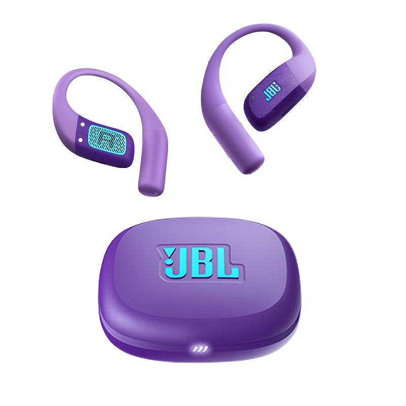 For JBL ZONE True Wireless Open-Ear Sports Headphones, Neckband Wireless Earbuds for Swimming, Cycling, Running, Long Battery Life, High-Quality Sound, Clear Call and Music Output, USB-C Charging, Rechargeable Battery, Black