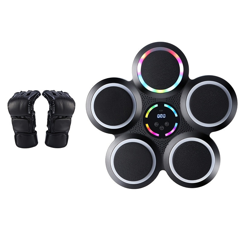 Upgraded design of intelligent music adult boxing machine, wall mounted boxing trainer, boxing target with boxing gloves, electronic boxing pads suitable for home, indoor, and gym use, agile training equipment, gifts