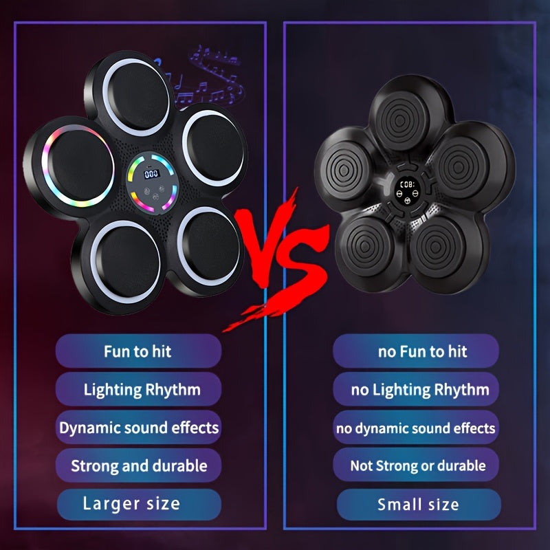 Upgraded design of intelligent music adult boxing machine, wall mounted boxing trainer, boxing target with boxing gloves, electronic boxing pads suitable for home, indoor, and gym use, agile training equipment, gifts