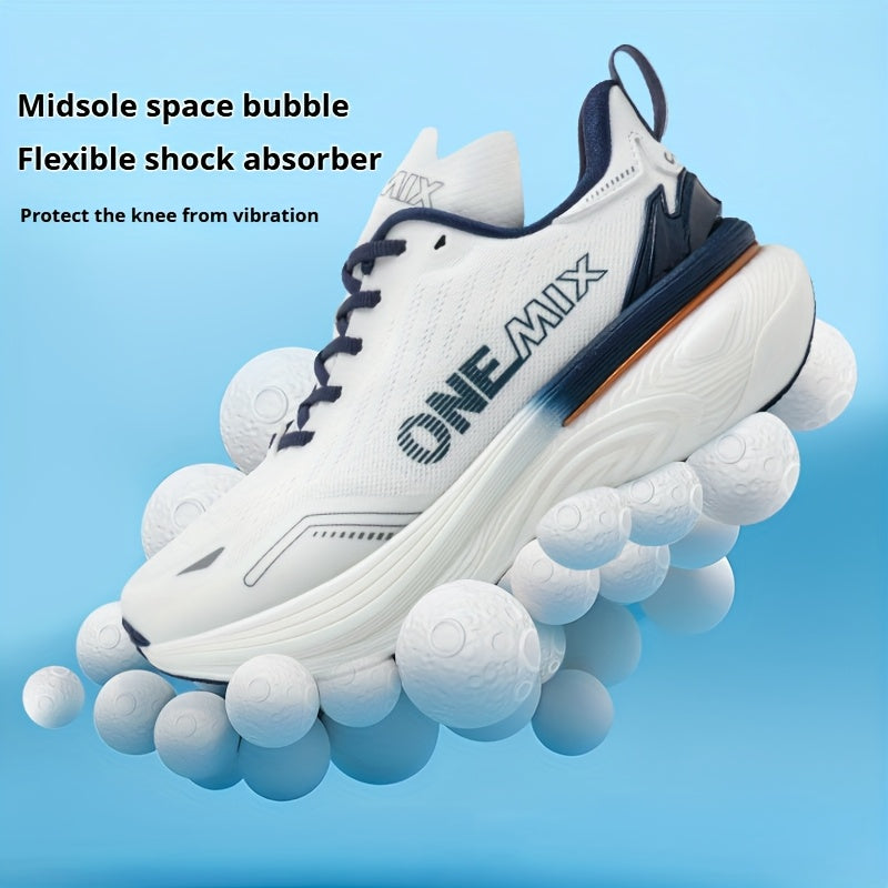 ONEMIX White Whale Running Shoes - Stable Support, Shock-Absorbing, Double Support for Stable Running Posture, Breathable Mesh Upper, Non-Slip Sole, Ideal for Running, Fitness Training, Hiking, and Daily Exercises, Stability