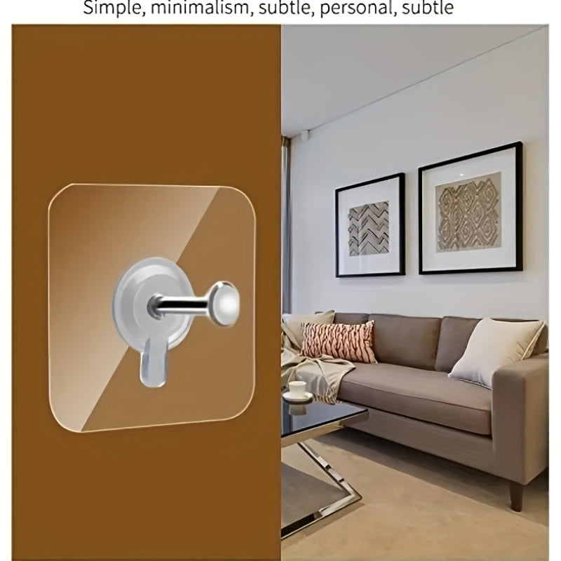 28pcs Strong Adhesive Damage-Free Wall Stickers - Invisible Nails for Wedding Photos, Photo Frames, Utility Hooks - No Trace Nail Hooks for Secure Hanging, Utility Hooks