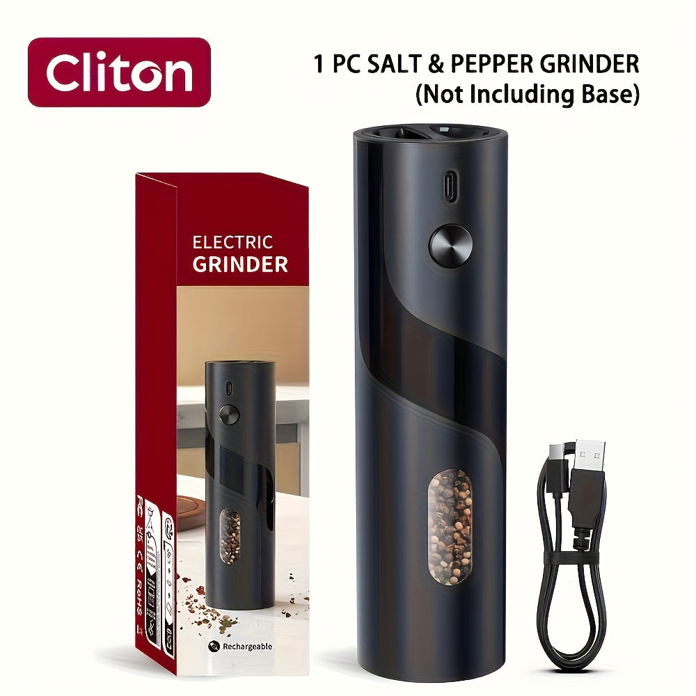 Moinho Elétrico de Sal e Pimenta USB com Luz LED