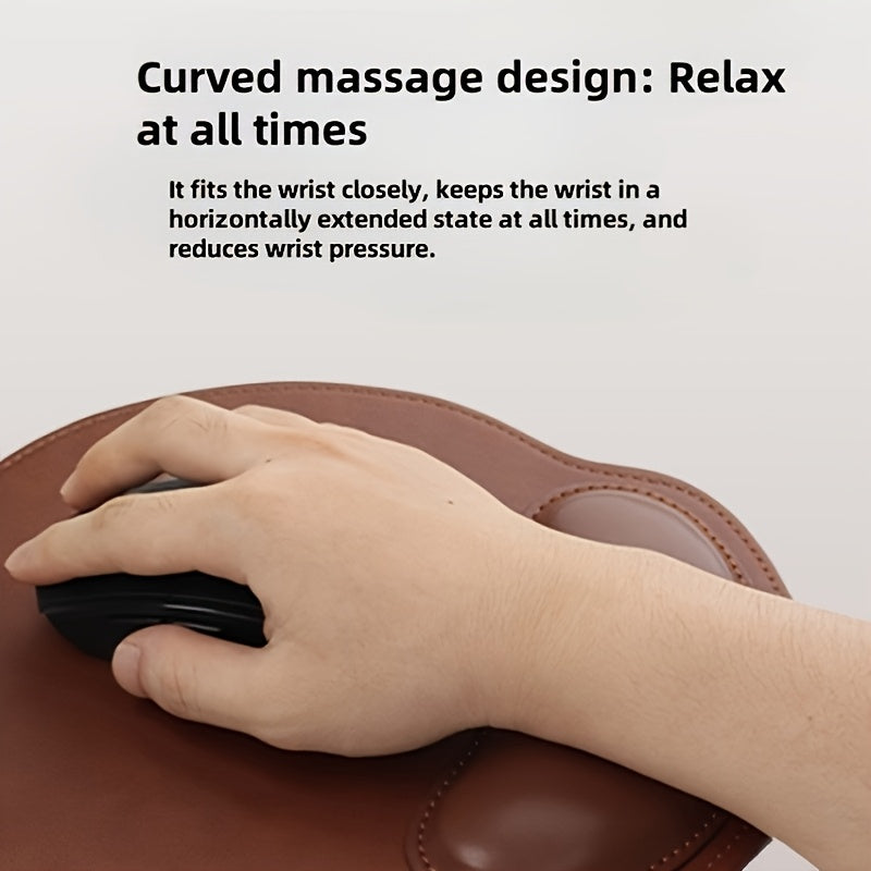 1pc Personalized Faux Leather Mouse Pad with Custom Text - Elegant Name/Letter Design, Wrist Support, Ideal for Office & Gaming, Perfect Gift for Valentine'S Day, Christmas, Anniversaries, Mouse Pads for Desk