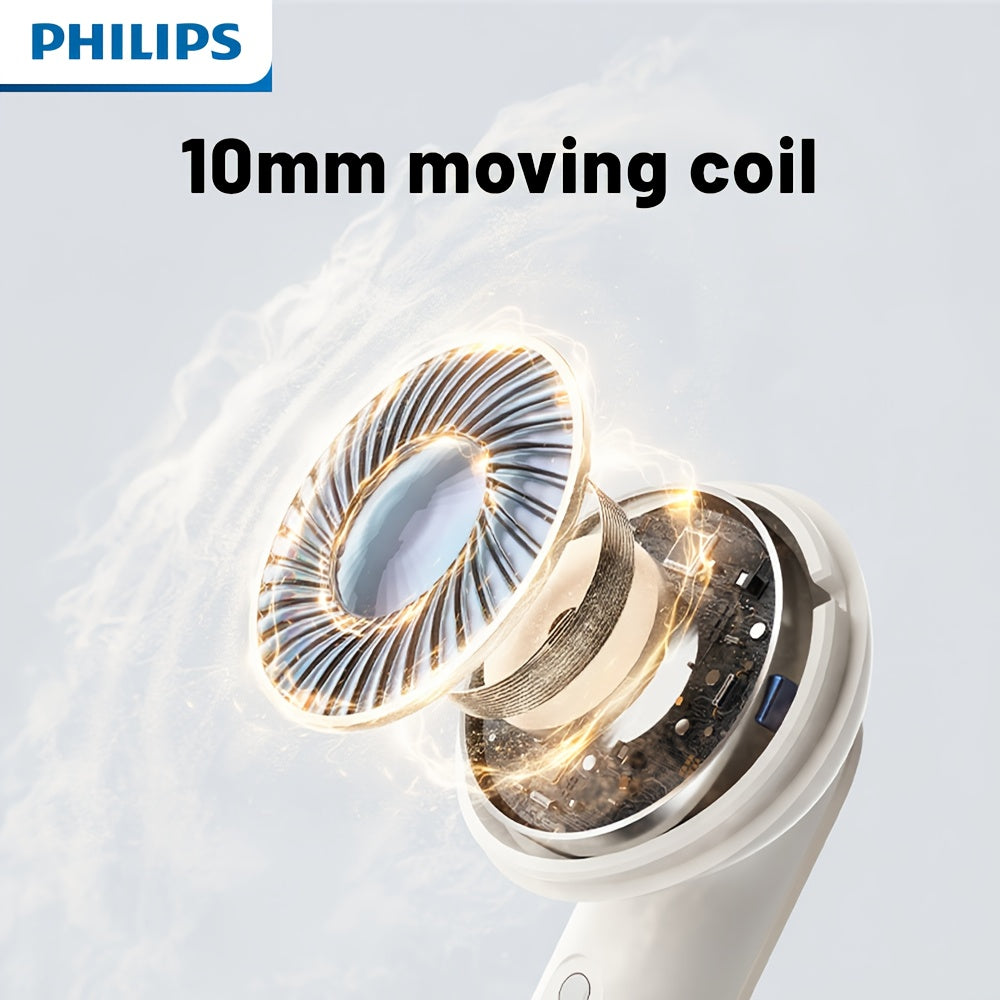 2025 for Philips Wireless Noise Canceling Headphones with 400mAh Battery, Double-Click Left Ear to Switch Mode, Lightweight & Portable, USB-C Charging, Condenser Microphone, Semi-Open Back Design, Ideal Gift for Gamers & Mus