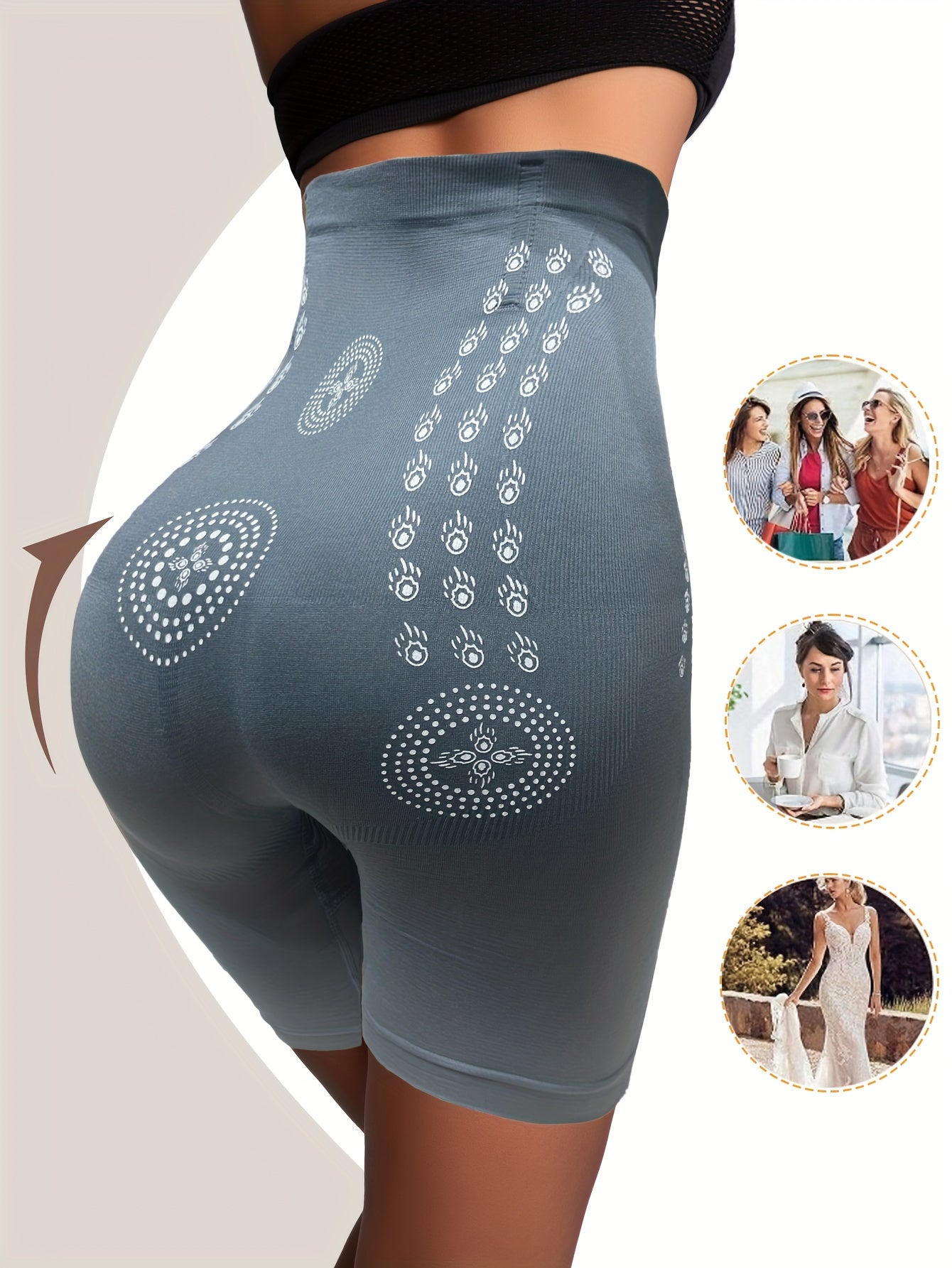 1pc Women's High-Waist Shapewear Waist Trainer Panty - Posture-Correcting Tummy Control Leg Opening, Butt Lift & Abdomen - Multi-Size Options (S-XXL) - Non- Body Shaping Underwear with High & Smooth Texture - Felt Belly Contr