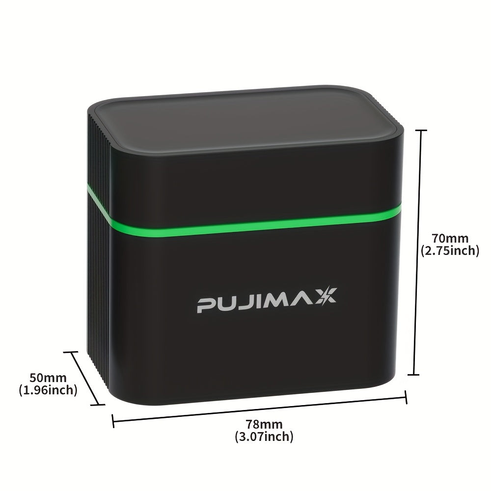 PUJIMAX 8-Section Rechargeable Lithium Battery 4255mWh, High Performance 1.5V Lithium Battery, Ultra-Long Battery Life Rechargeable AA Lithium Battery and Full Function Charging Box - 8 Slot, Black Charging Box [Only Supports