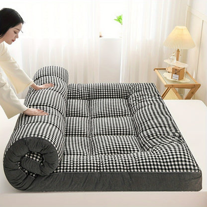 Luxurious soft square mattress topper - Breathable fluffy all-season comfort for bedrooms, guest rooms, and dorms - Warm winter bedding for fall - Machine washable polyester bedspread for outdoors, camping, and hiking