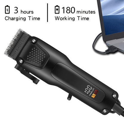 Kit de cuidados profissionais para cabelo e barba para homem com 3 peças - Máquina de cortar cabelo sem fios com visor LED, conjunto de aparador de precisão, recarregável via USB, para uso doméstico, presente perfeito para as festas de fim de ano.