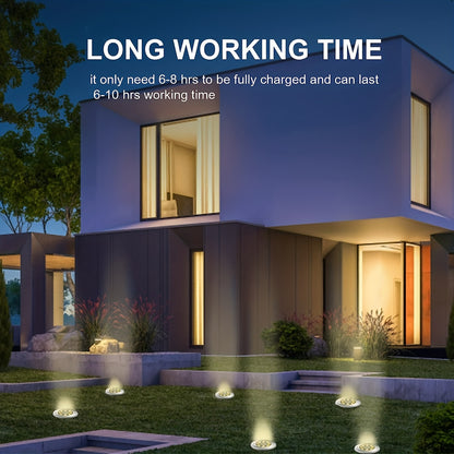 4/8/12/16pcs Solar Buried Light, IP65 Outdoor Landscape Lights, Solar Disc Lights, Garden Pathway Lighting, Solar Floor Lamps, 8pcs LED Solar Ground Lights for Roads, Courtyards, Walkways, Patios, Lawns