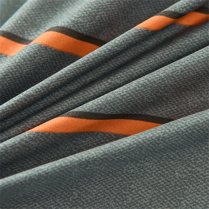 3-Piece Polyester Duvet Cover Set, Striped Print Bedding Set, Soft Comfortable Duvet Cover, For Bedroom, Guest Room (1*Duvet Cover + 2*Pillowcase, no core)