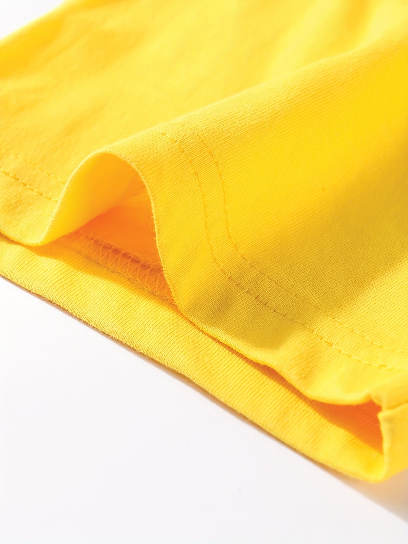 T-shirt infantil de cor sólida, blusa casual de manga curta, t-shirt infantil para o verão.