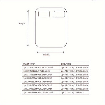 100% Light Beige-Friendly Comfort 13372 Density Quilt Cover Set Blue Feather, All-Season, Zipper Closure, Machine Washable, Twill Weave, Printing, Not Included, for Bedroom, Guest Room, Bedroom Comfort|Modern Bedroom Decor|Zi