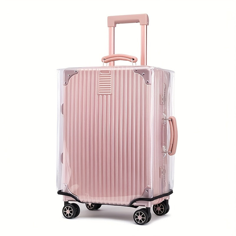 3pcs Luggage Protective Covers, Check-in Shockproof Thick PVC Transparent Dustproof Covers for 50.8cm+60.96cm+71.12cm Suitcases, Waterproof &amp; Durable