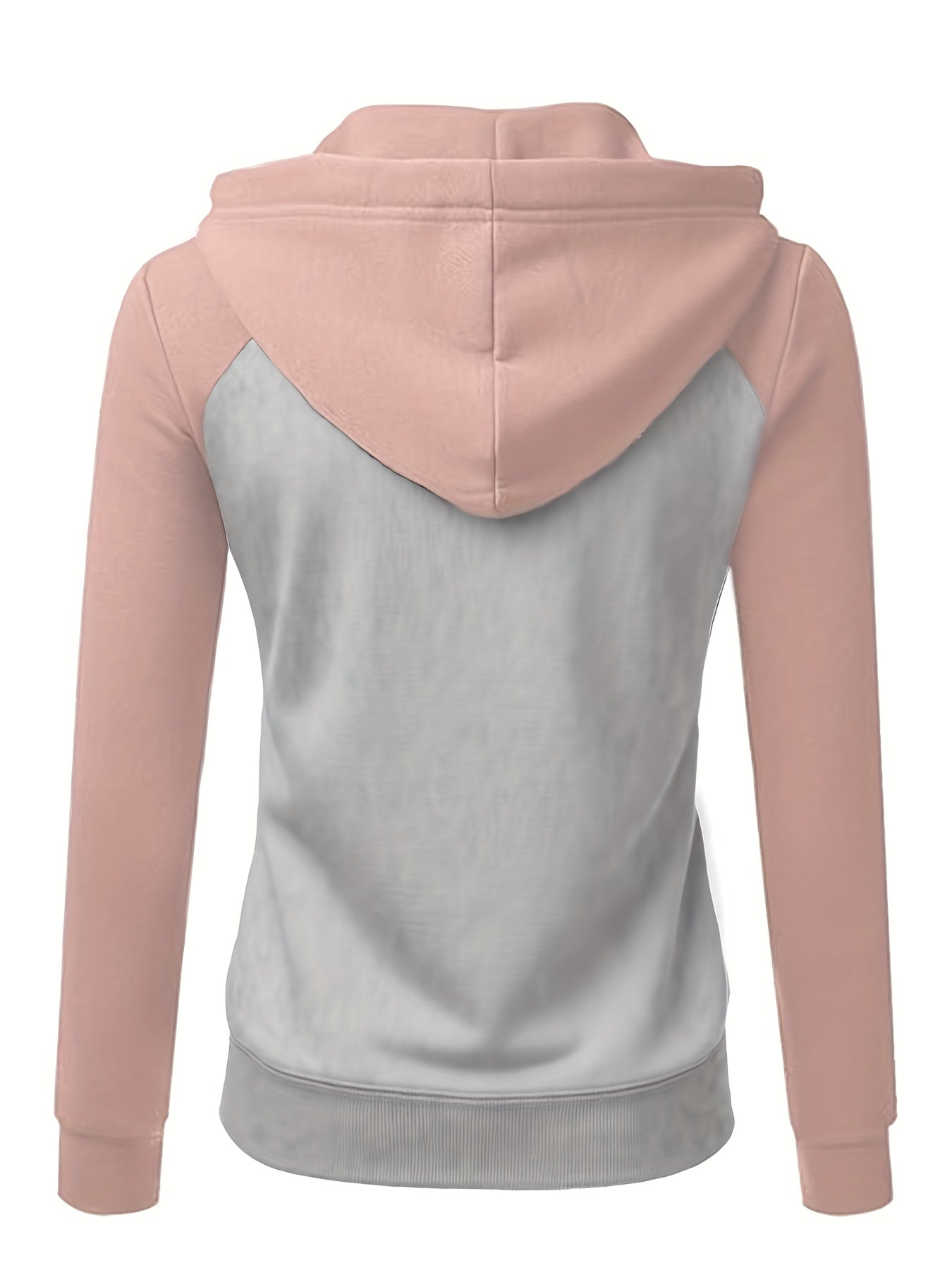 Women's Elegant Zip-Up Hooded Jacket - Slim Fit Winter Coat with Full-Zip Front Closure, Side Pockets - Machine Washable Outerwear for Office, Casual, Formal Events - Available Now!, Office Wear, Sleek Design, Soft Fabric, Fa