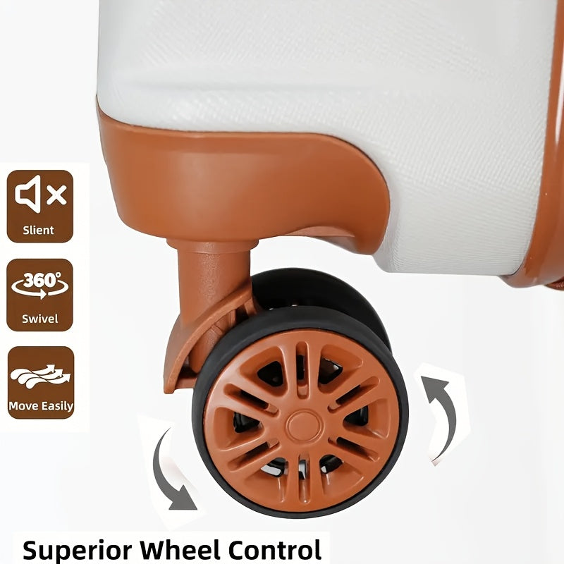 4pcs Sets Luggage 20+24 Inch, Carry-On ABS Hardshell Suitcase with Spinner Wheels, Lightweight Travel Luggage Set for Women and Men with Lock, Includes (20+24) + Travel Tote Gym Bag, Suitcase Set, Suitcase For Travel, Suitcas