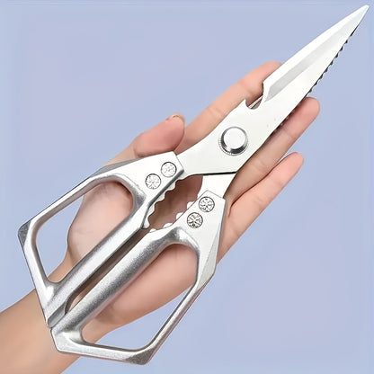1/2 Stainless Steel Kitchen Shears, Chicken Bone Clippers, Ultra Sharp Heavy-Duty Corrosion-Resistant Poultry Scissors with Multi-Purpose Meat Cutting Blade for Easy, Chicken Meat And Bone Cutting - Rustproof Coating