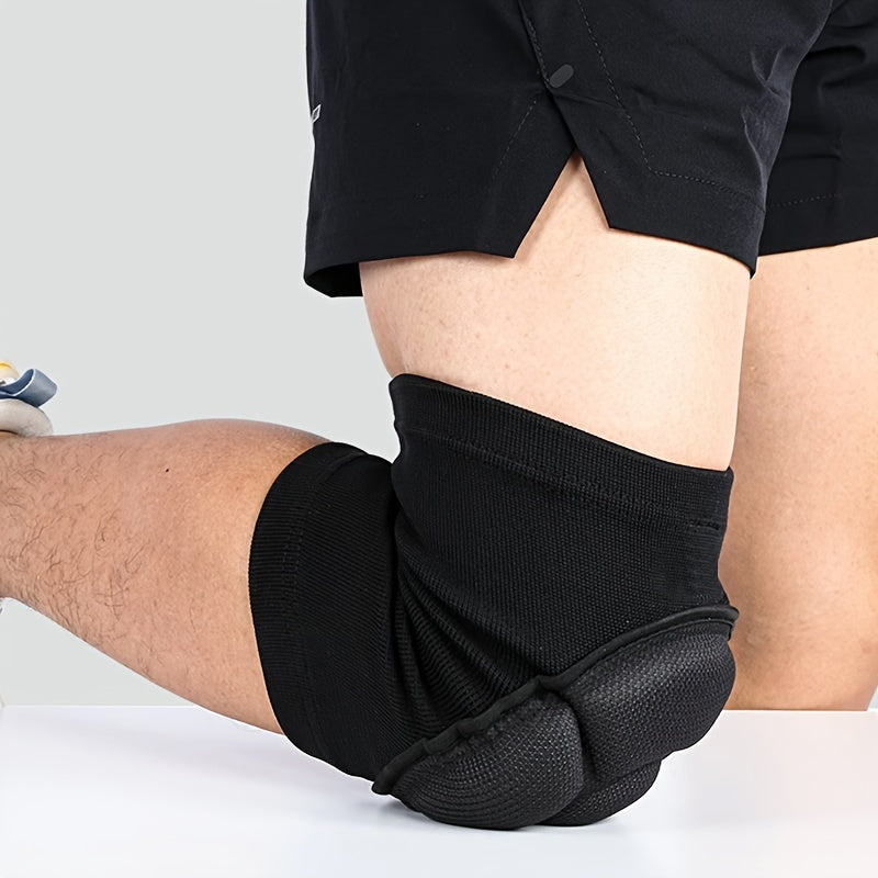 2pcs Heavy-Duty Knee Braces with Thick Cushioning - Adjustable Compression Fit (Black/Tea) for Men and Women, Joint, Post-Surgery, &amp; Knee Stabilizers