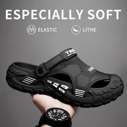 Men'S All-Season EVA Slip-On Sandals - Lightweight Non-Slip Beach Shoes with Arch Support & Cushioned Insole, All-Terrain Traction Tread - Quick-Dry Indoor/Outdoor, Office, Pool, Hiking - Easy-clean Casual Footwear For Men, P