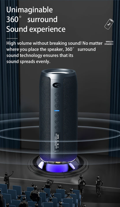 ZEALOT S51 Pro 40W Wireless Speakers - 16Hrs Playtime, Dual Pairing, Booming Bass, Waterproof IPX5, Portable with Handle, USB-C Charging, 7.2 Surround Sound, 40W Power, for Home, Car, Camping, Travel - Ideal Christmas Gift