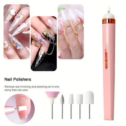 1pc Electric Nail Drill Machine, Porfessional Nail Drill Kit For Gel Nails And Home Nail Salon, Manicure Pedicure Polishing Tools