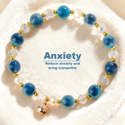 1pc fashion Golden-absorbing bracelet, blue agate imitation bracelet, natural stone wealth to attract wrists, accessories for daily wear of wealth and good luck, Golden-absorbing wrists | Real stone bracelets, money bracelets