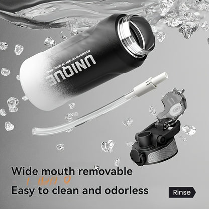 32oz Stainless Steel Pop-Up Water Bottle nRMEi - 316 Stainless steel, BPA-Free, 4-season hot/cold water retention, large capacity for outdoor activities, travel, daily use, insulated water bottle, Sleek M