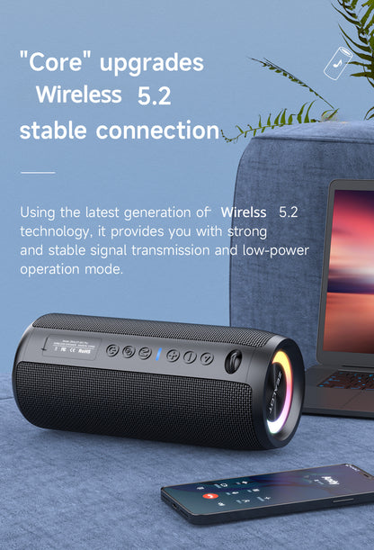 ZEALOT S51 Pro Wireless Speakers, Outdoor Portable Subwoofer Speaker, Wireless Speaker, Dual Pairing, Booming Bass, Charging Cable And Aux Cable, Connect with Mobile Phone/Tablet/TV, for Home, Car, Outdoor, Camping