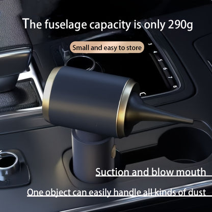 Cordless Car Vacuum Cleaner with USB Charging, One-Button Operation & 4-in-1 Function (Suction, Water Blending, Blow, Vacuum, Clean) - Wireless Handheld Vacuum with 4-in-1 Nozzle, Portable Vacuum for Home/Car Use, Cordless Ca