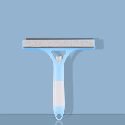1pc Versatile 3-in-1 Glass Cleaning Tool with Spray Bottle - Double-Sided Scraper & Brush for Effortless Cleaning of Mirrors, Windows, Car Windshields, and More - Durable PC Material, Blue & White, Car Cleaning Accessories
