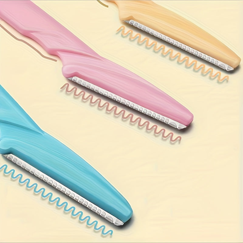 3-24pcs Eyebrow Razor Shaper Set, Facial Hair Remover Trimmer Grooming Kit for Women and Men, Stainless Steel, Non-Electric, No Battery Required, with Various Colors for Versatility