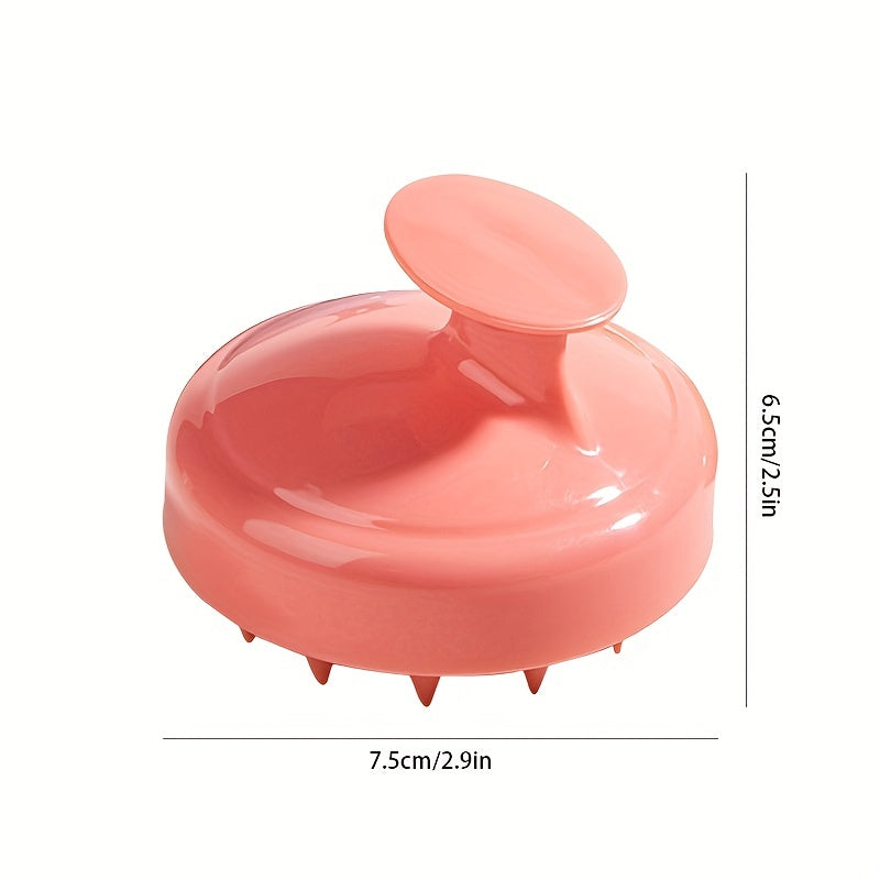 Escova de massagem capilar em silicone macio para utilização em cabelos secos e molhados - Escova para champô - Limpeza suave do cabelo e couro cabeludo