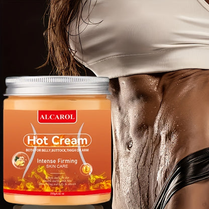 ALCAROL Thermal Cream 250g - Turmeric & Vitamin E Abdomen, Buttocks, Thighs and Arms Thermal Cream | Strong Firming + Deep Moisturizing + Promoting Perspiration | Exercise Burning Improves | Suitable for All Light Beige Types