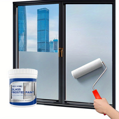 300/500g Matte Frosted Glass Paint - Waterproof, Privacy-Proof, Quick-Drying, Easy to Apply. Suitable for Bathroom and Window Glass, This Special Frosted Film Protects Privacy with a Blurred Effect, Water-Resistant Coating, B