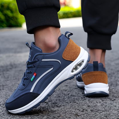 Calçado desportivo casual para homem com amortecimento de ar, confortável e leve para conduzir, lazer, treino e caminhadas ao ar livre.