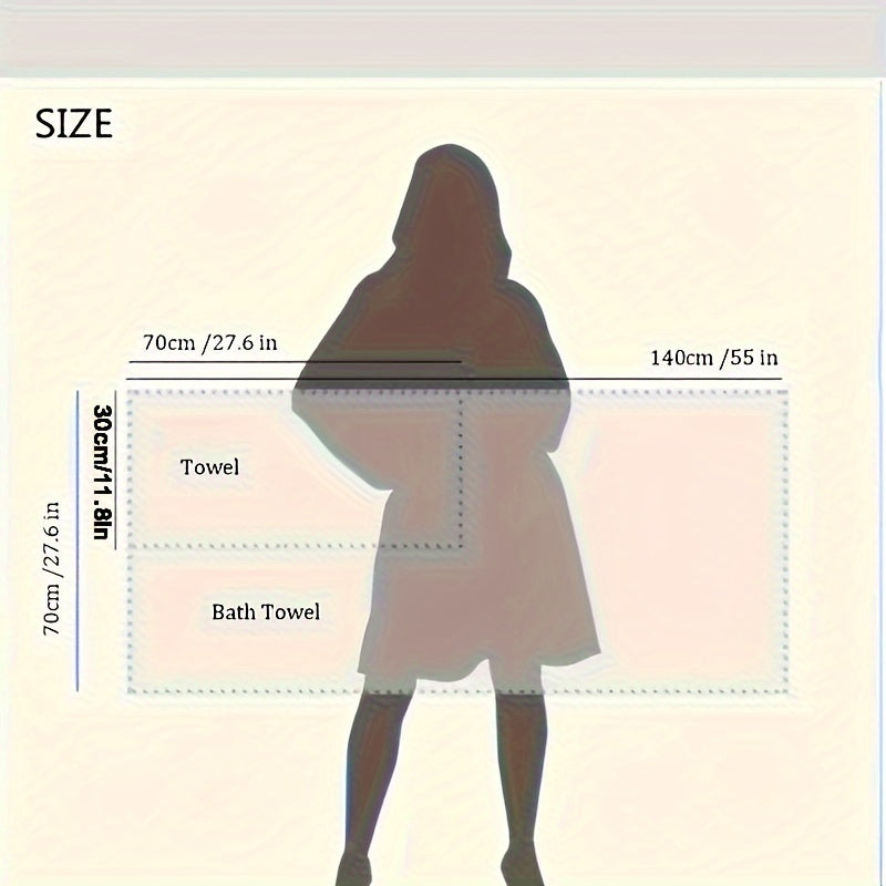 4-Pack Plush Bath Towels, Soft & Quick-Dry, Absorbent & Anti-Shedding, Polyester, for Autumn/Winter, Swimming, Gym, Sauna, Bathroom, Christmas Gift, No Fragrance