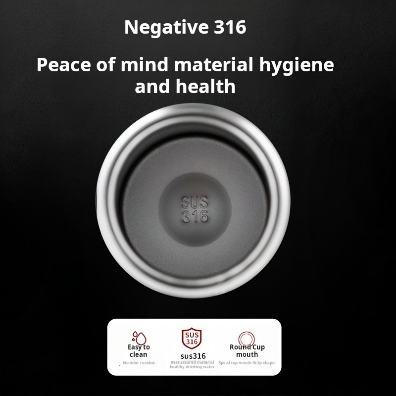 1pc 800ml/27oz High Quality 316 Stainless Steel Insulated Water Bottle with Hanging Rope, Chinese Style Gift Drinking Cup, Keeps Cold for 24 Hours or Hot for 10 Hours