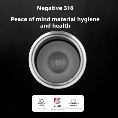 1pc 800ml/27oz High Quality 316 Stainless Steel Insulated Water Bottle with Hanging Rope, Chinese Style Gift Drinking Cup, Keeps Cold for 24 Hours or Hot for 10 Hours