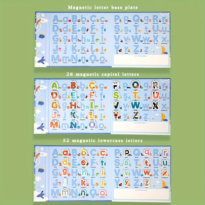 Magnetic Alphabet Puzzle Book: Colorful ABC Learning Set for Preschoolers, Fridge Magnets for Ages 3-5. Flashcards