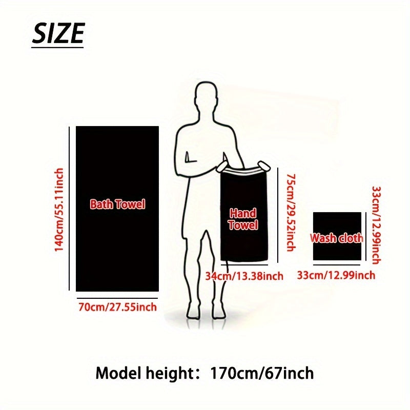 8pcs Striped Coral Velvet Towels Set, Household Hand Towels, Bath Towels, Soft Absorbent Quick-Drying Towels, Bathroom Accessories, Holiday Gifts (Bath Towel*2 + Hand Towel*2 + Washcloth*4)