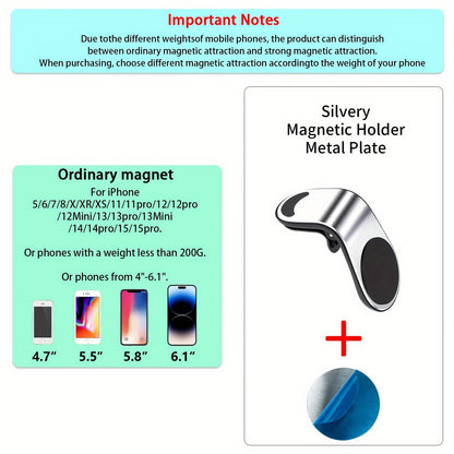 Car Magnetic Phone Holder in L Shape Stand Magnet Cellphone Bracket Car Magnetic Holde