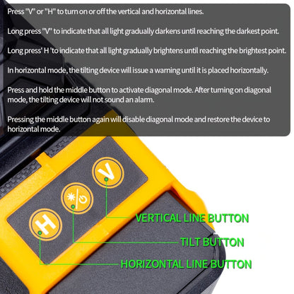 Honminda 16-Line 360° Self-Leveling Laser Level with Green Beam, 4x360° Vertical/Horizontal Cross Lines, Rechargeable Battery & Remote Control, Lifting Base & Tripod Included for Construction, Photography, Videography, Vide