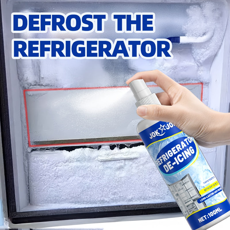 Refrigerator Defrosting and De-icing Agent — Fast Ice Melting and Anti-Freezing for Home Freezers and RV Freezing Equipment, Freezer Defrosting, Ice Melting Solution, Efficient Deicing, Quick Defrosting, Durable Container,
