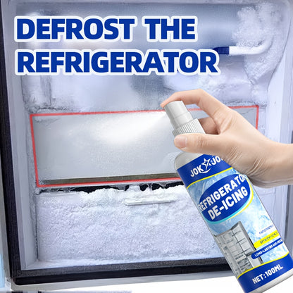 Refrigerator Defrosting and De-icing Agent — Fast Ice Melting and Anti-Freezing for Home Freezers and RV Freezing Equipment, Freezer Defrosting, Ice Melting Solution, Efficient Deicing, Quick Defrosting, Durable Container,