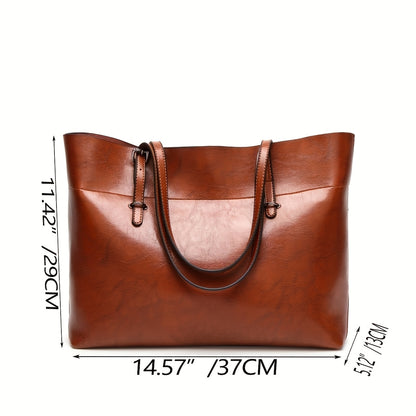 Women's Tote Bag with Adjustable Shoulder Strap - Elegant Brown, Zipper Closure, Wrist Strap - Spacious Work, Travel, Everyday Handbag - Durable Women's Purse, Versatile Carryall, Sophisticated Design, Highquality Finish, Fas