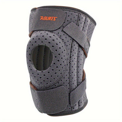 Adjustable Knee Brace Support - Breathable, Comfort Fit for Sports, Gray/Black, for Winter