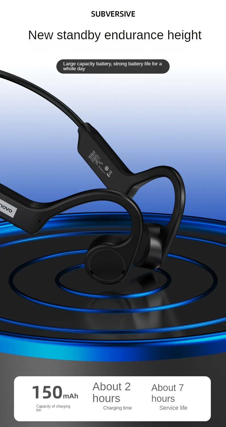 Lenovo X4 5.3 Chip + Low Power - Tech Enthusiasts - Daily Use - 2025 Popular Bone Conduction Wireless Bluetooth headphones