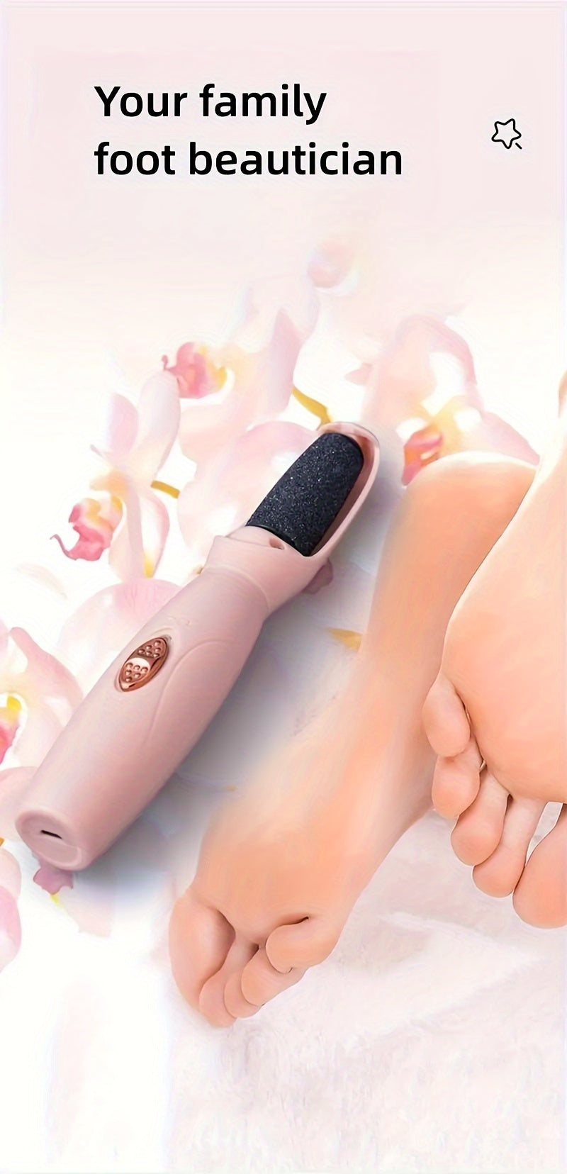 Feet Callus Remover, Portable Rechargeable Foot File Pedicure Tools With Foot Grinder