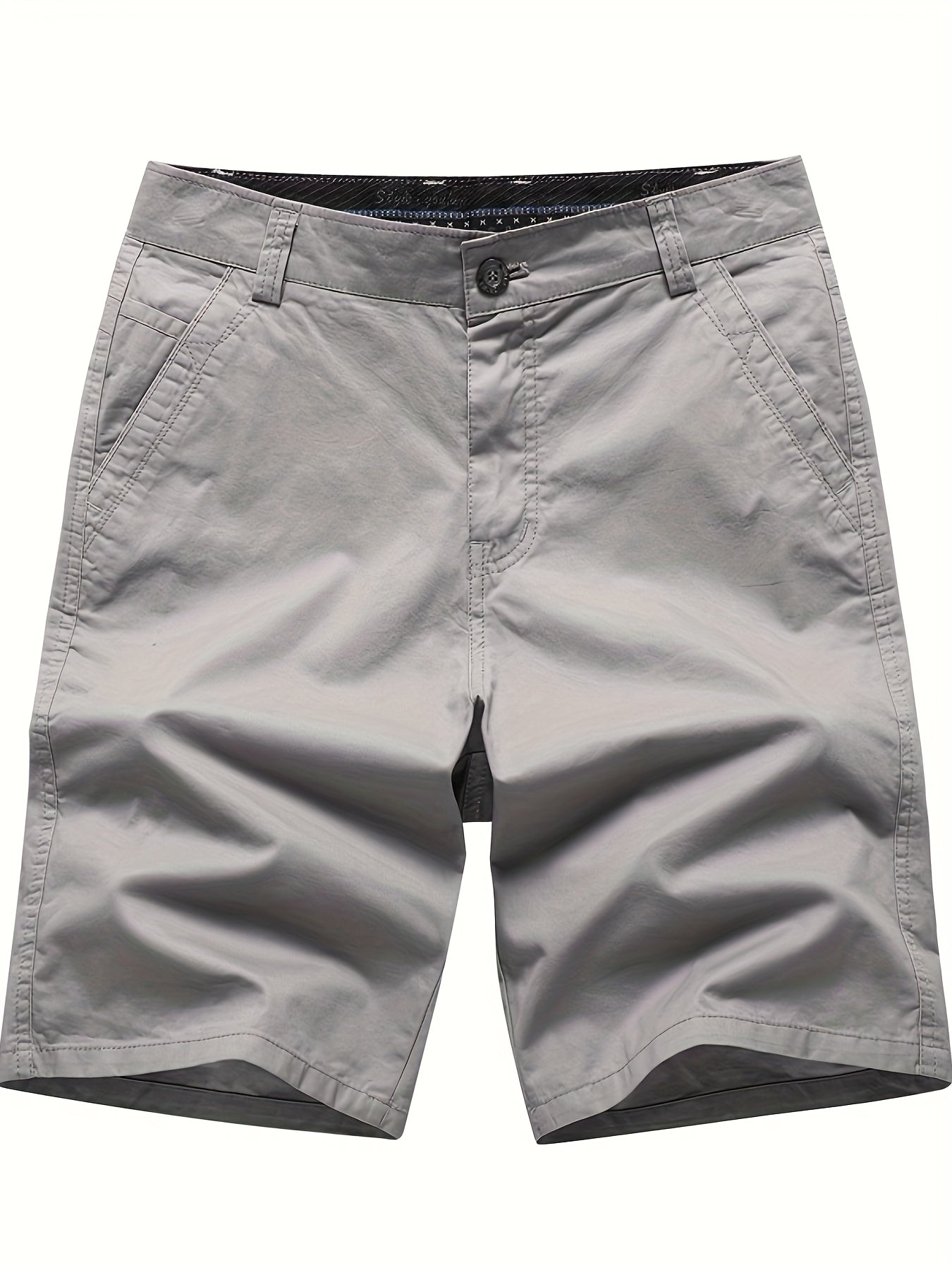 Men'S Cargo Shorts - Olive Green Non-Stretch Work Pants with Multiple Utility Pockets, Straight-Leg Mid-Thigh Length for Everyday & Professional Use - Durable Casual Outdoor Pants for Construction, Hiking, Travel - Non-Stretc